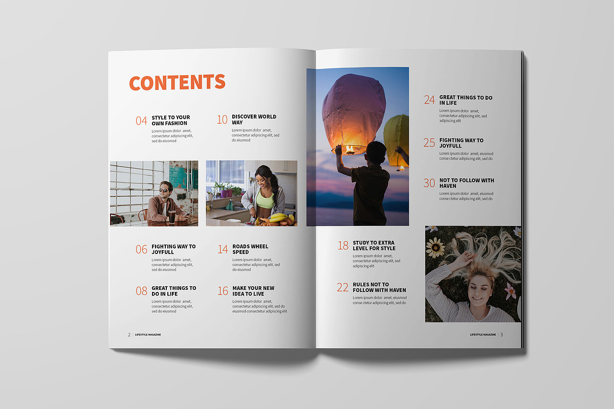 Lifestyle Magazine Template, a Magazine Template by xtratimebd (Photo 2 of 9)