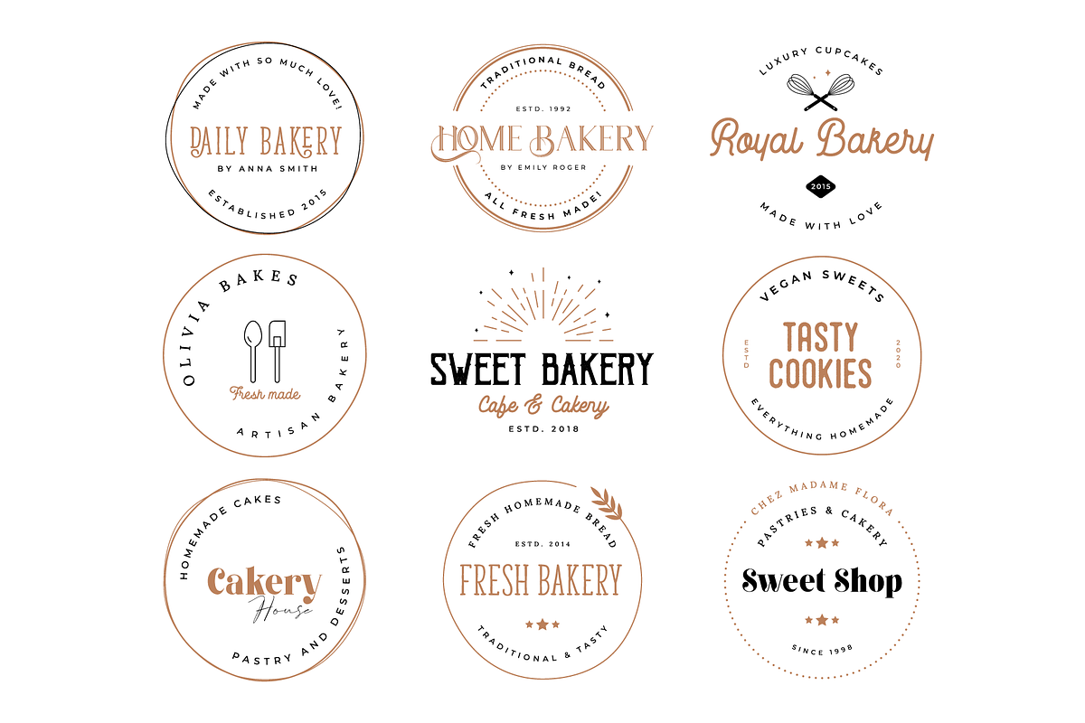 Bakery Logos, a Branding & Logo Template by ChicGraphix (Photo 1 of 8)