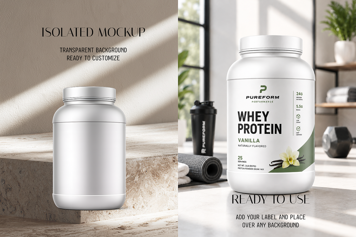 Supplement & Vitamin PNG Mockup Pack, a Packaging Mockup by Threestudio (Photo 3 of 3)
