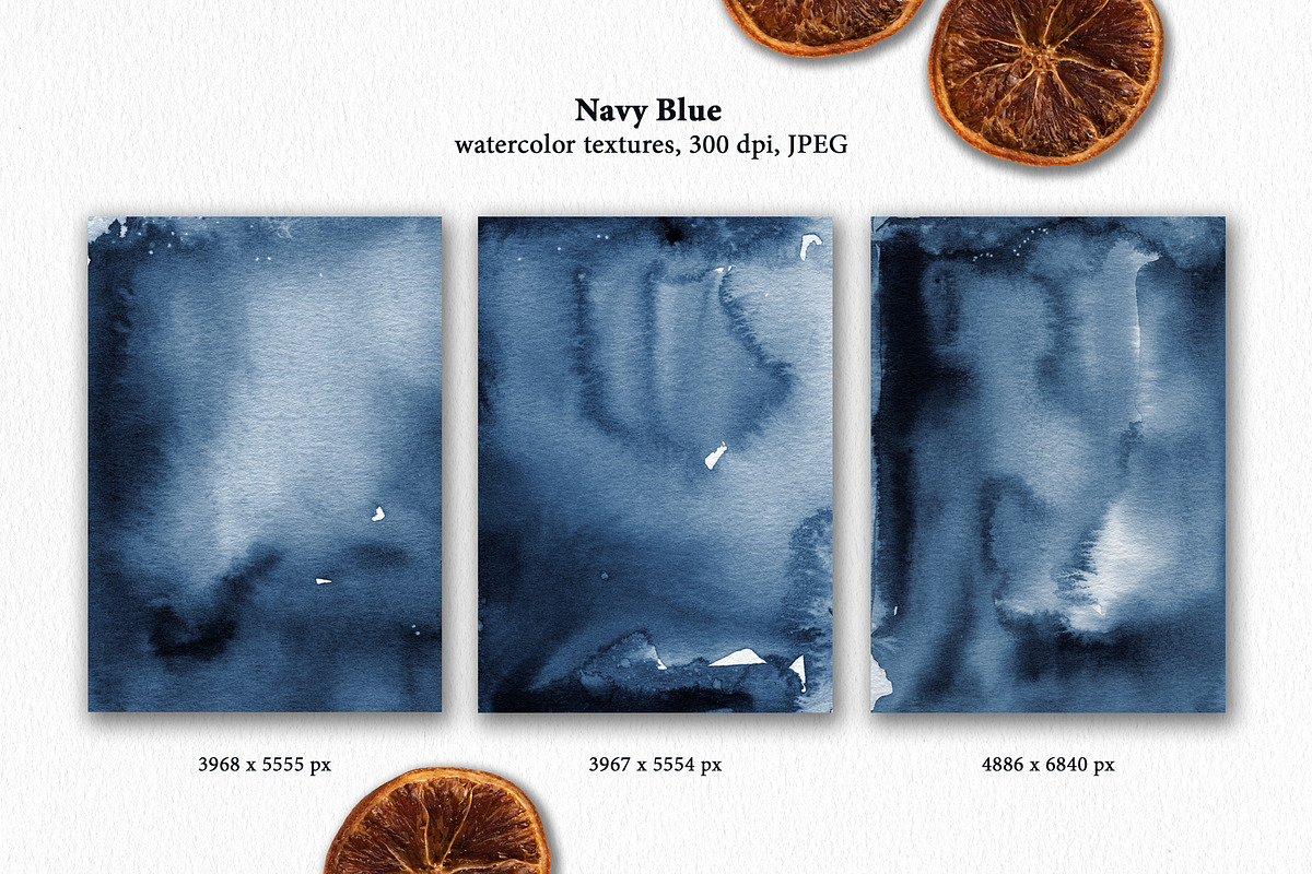 Navy Blue watercolor textures, a Texture Graphic by Marmoris.Arts (Photo 5 of 9)