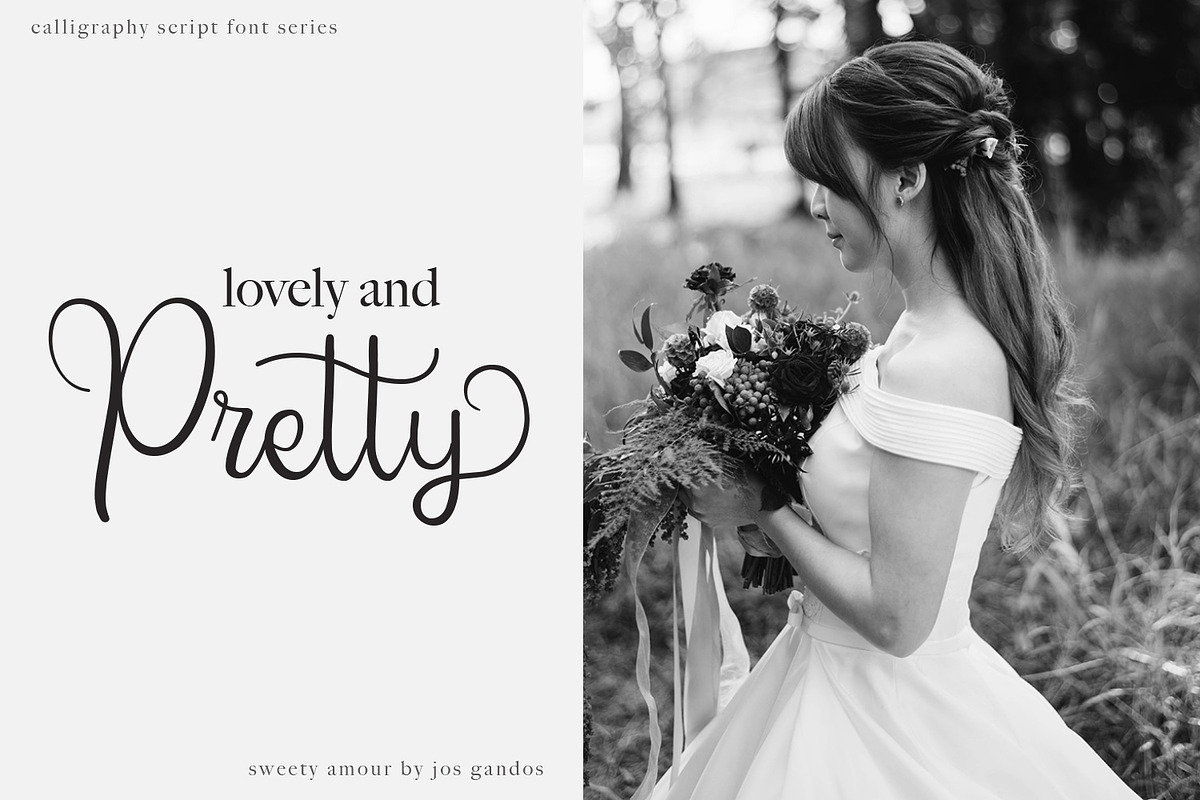 Sweety Amour Calligraphy Font preview 3