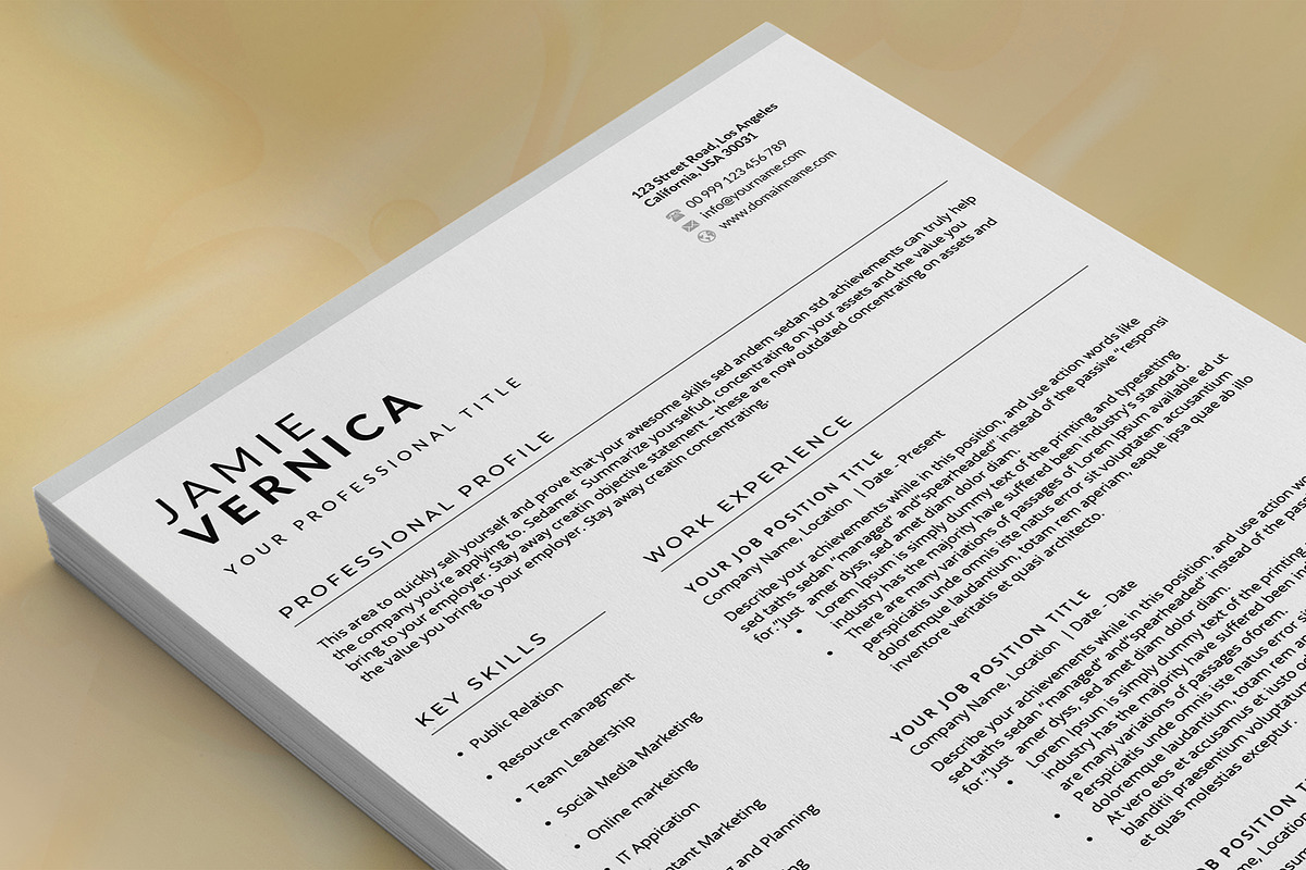 Resume Template, a Brochure Template by DesignDevisers (Photo 6 of 10)