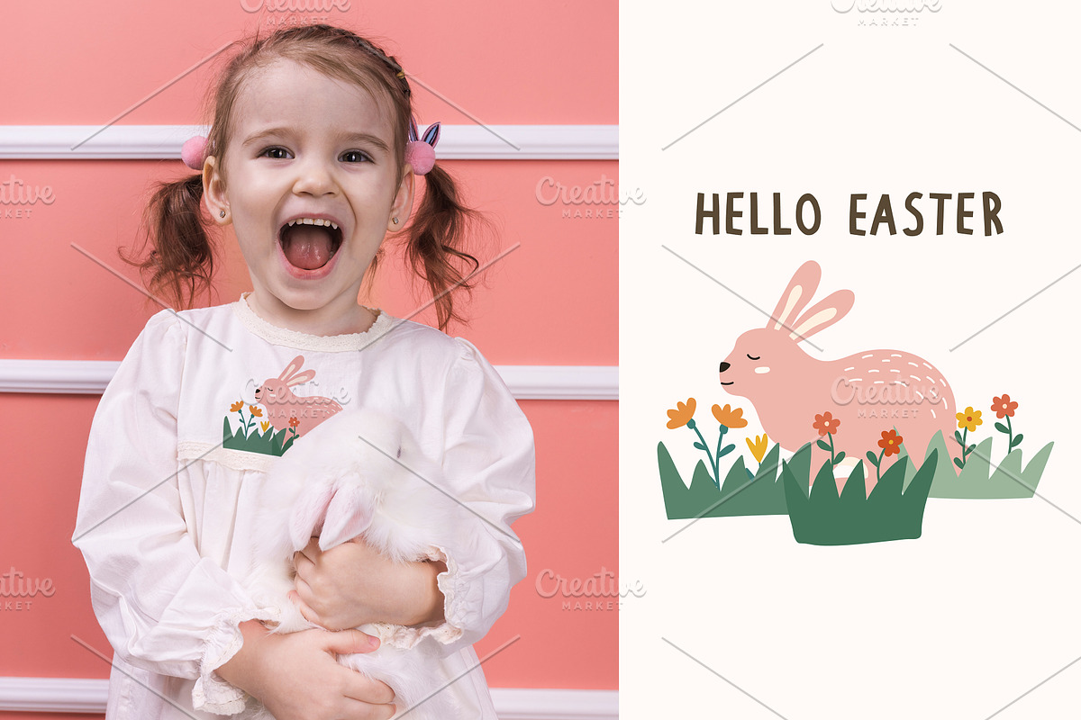 Happy Easter Set! #2, a Decorative Illustration by Hanazumi (Photo 9 of 11)