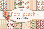 Floral peach, a Pattern Graphic by patriziamoscone (Thumbnail 1 of 4)