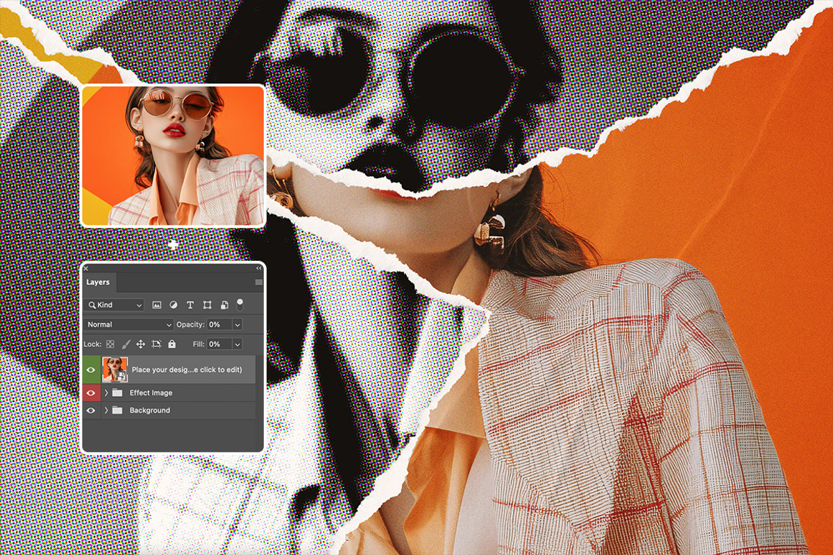 Halftone Ripped Paper Effect, a Layer Style Add-On by iDoodle Studio (Photo 2 of 4)