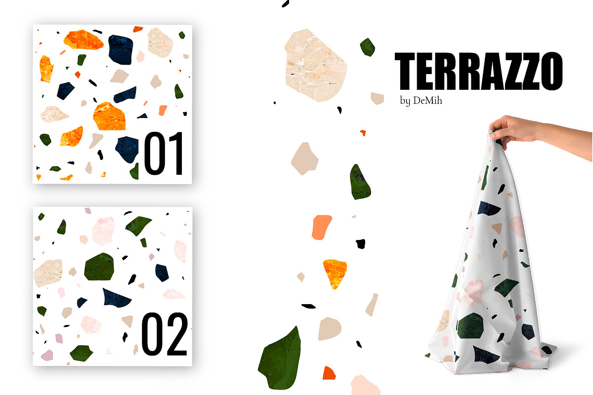 Terrazzo Collection of 14 patterns., a Pattern Graphic by DeMih (Photo 3 of 7)