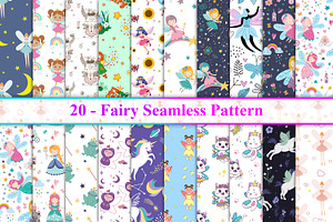 Fairy Seamless Pattern, a Pattern Graphic by Digital Studio