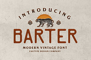 Barter Vintage Font, a Sans Serif Font by Vultype Co. (Thumbnail 1 of 8)