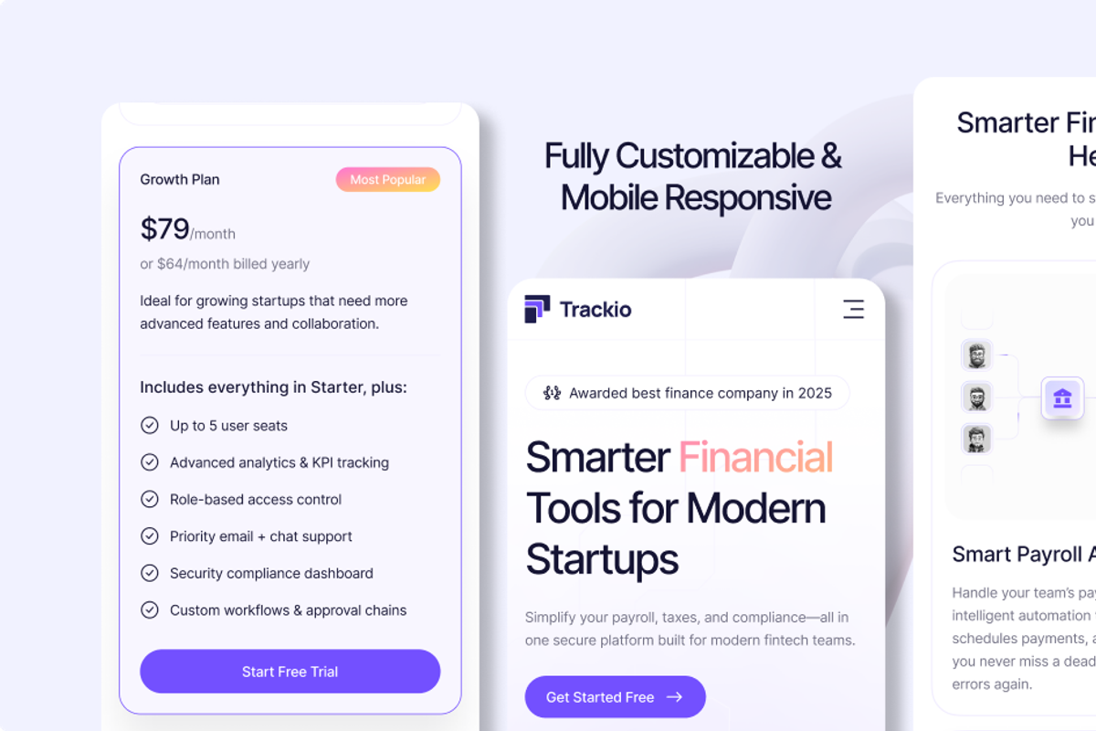 Trackio - Finance HTML Template, a HTML Template by TNCFlow (Photo 3 of 5)