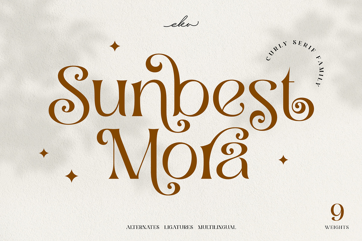 Sunbest Mora - Display Serif Font, a Serif Font by Ekahermawan (Photo 1 of 14)