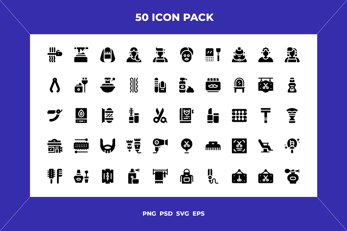 Hairdressing and barber shop icons, an Icon by Wencory (Photo 1 of 2)
