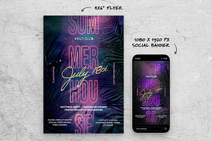 Summer House DJ Flyer Banners