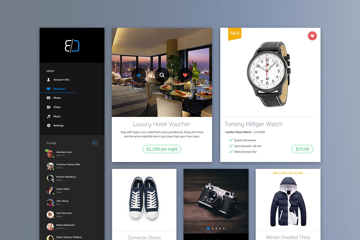 Sales eCommerce Retina UI Kit, an UI Kit Template by Cosmic Motive (Photo 5 of 8)
