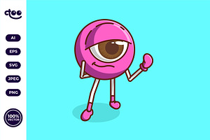 Simple Eye Char with Arrogant, an Object Illustration by Satisfactoons