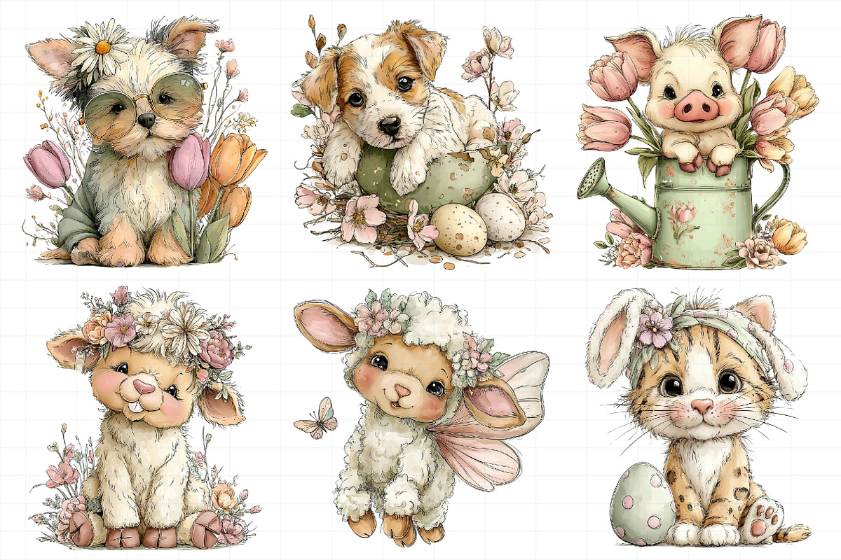 Whimsical Spring Animal Clipart, an Illustration by Daily.Designs (Photo 5 of 8)
