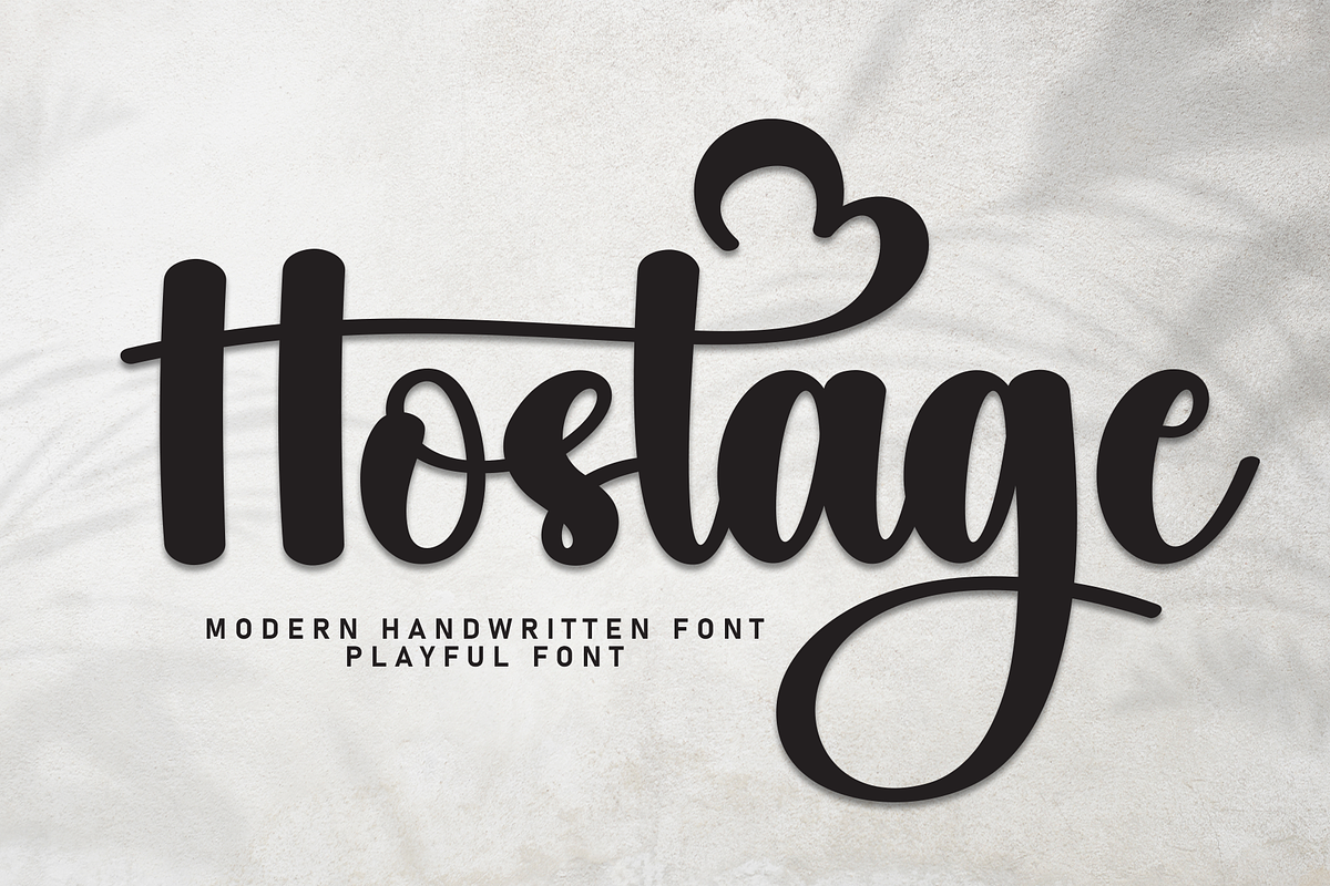 Hostage | Script Font, a Handwritten Font by Scratchones (Photo 1 of 9)