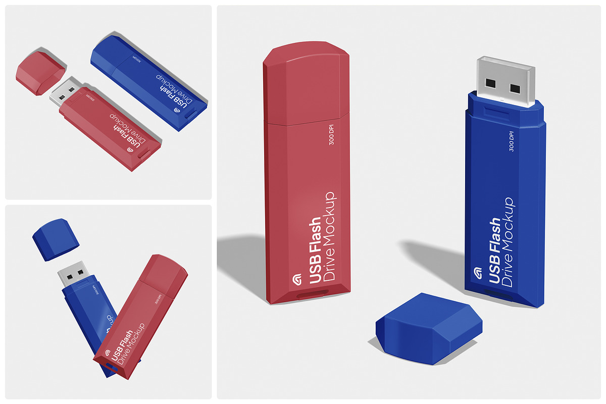 Flash Drive Mockup, a Wearable Device Mockup by Unerispace (Photo 1 of 5)