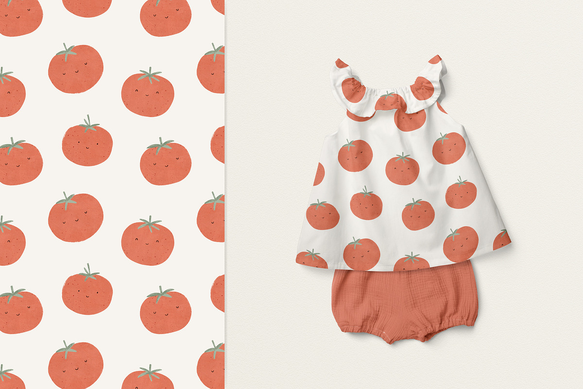 Cute tomato, a Pattern Graphic by Olena Kuznietsova (Photo 5 of 10)