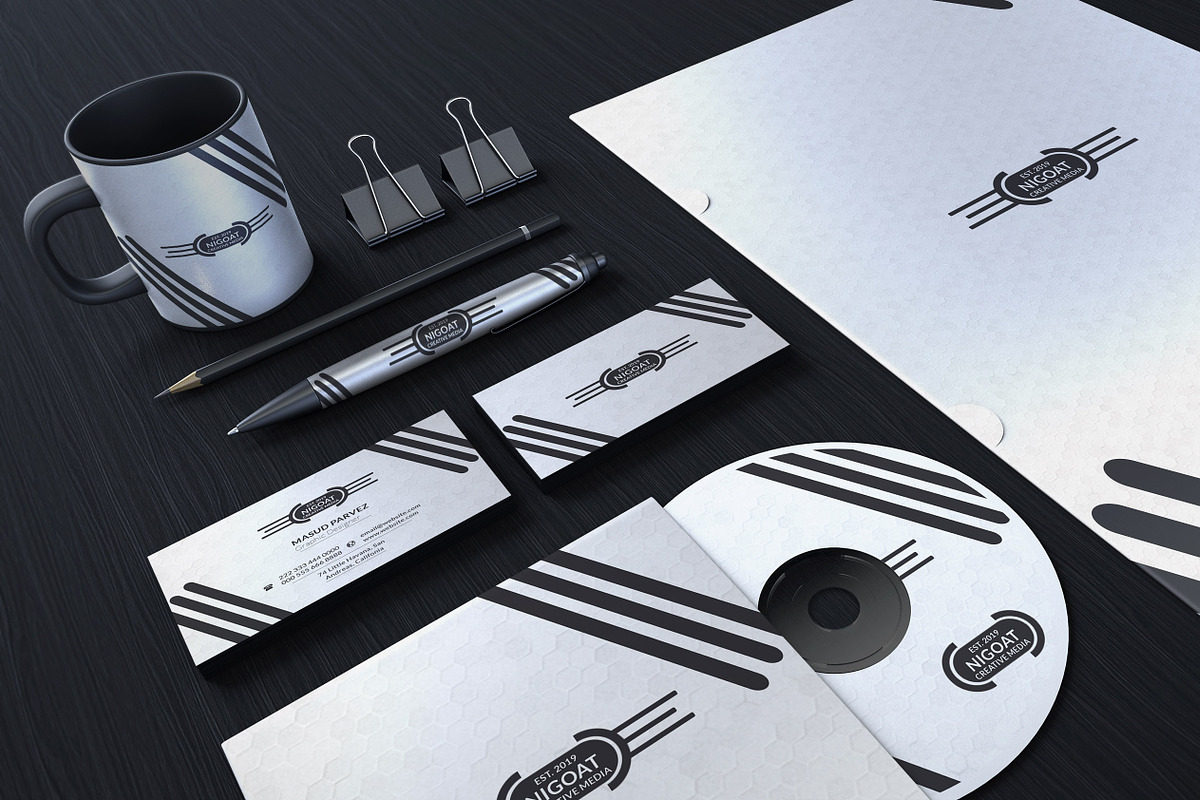 Black Branding Identity, a Product Mockup by TheFeture (Photo 2 of 10)