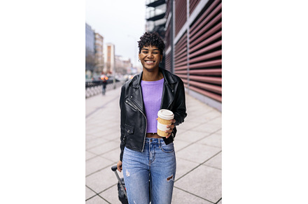 Happy Young Afro Tourist Woman