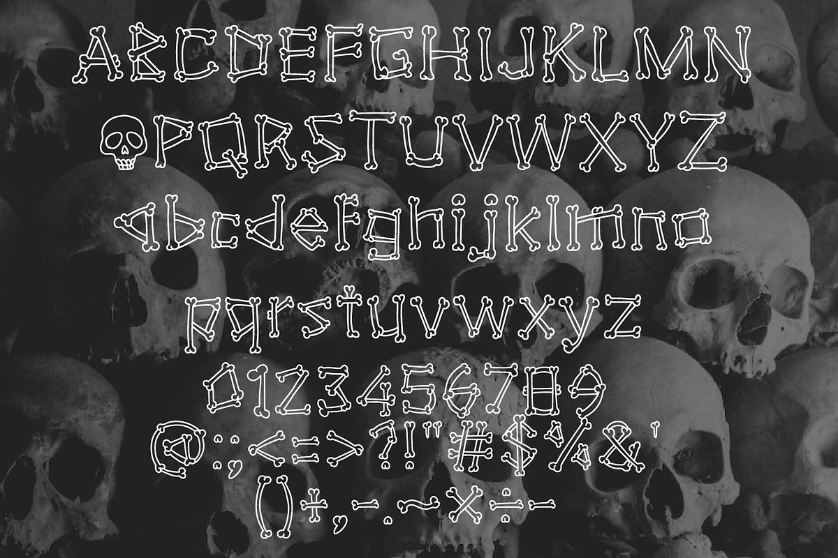 Bones bony, a Font by Rashdrawn (Photo 3 of 7)