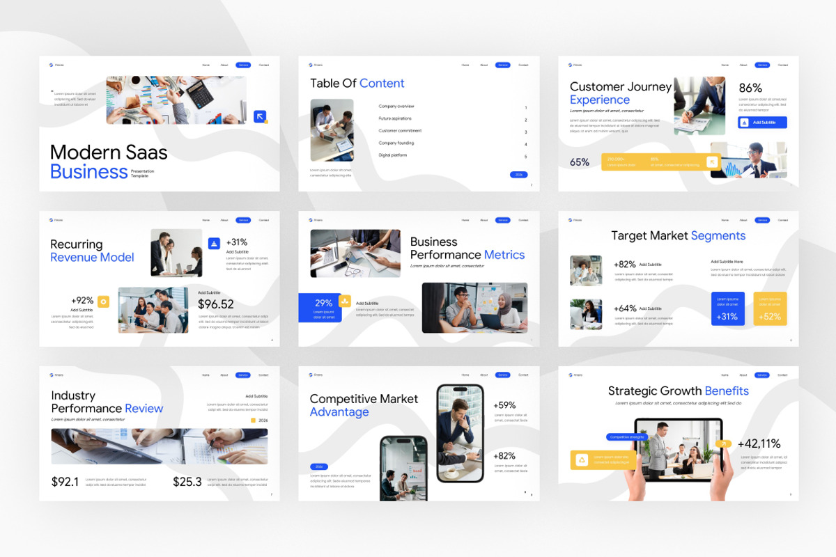 Modern Saas Business Google Slides, a Presentation Template by Loin Studio (Photo 3 of 4)