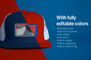 Trucker Hat with Patch Mock, a Hat Mockup by Sombrero Craft (Thumbnail 3 of 3)