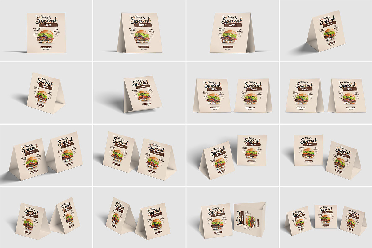 Table Tent Mockups | Table Card, an Advertising Mockup by Compositing Studio (Photo 3 of 20)