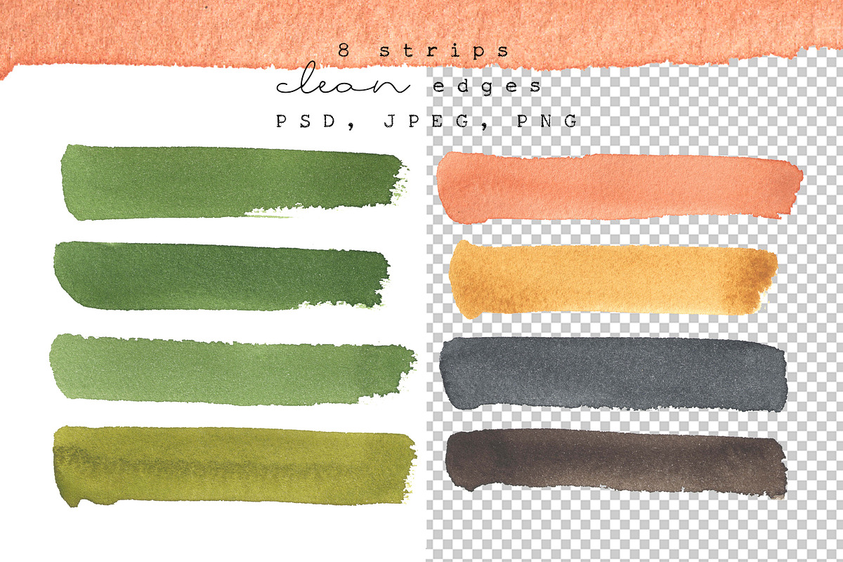 Watercolor elements & backgrounds, a Texture Graphic by Olga Bonitas (Photo 3 of 6)
