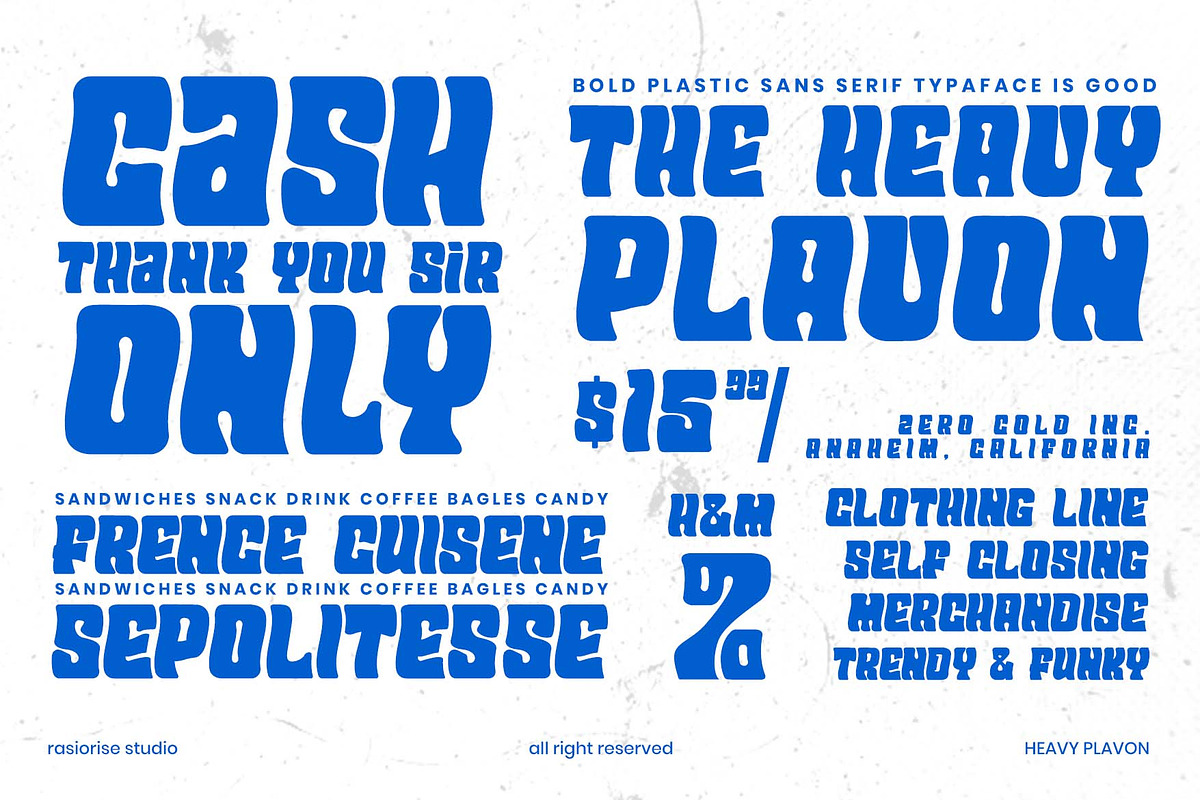 Heavy Plavon Font, a Sans Serif Font by Rasiorise Studio (Photo 10 of 12)