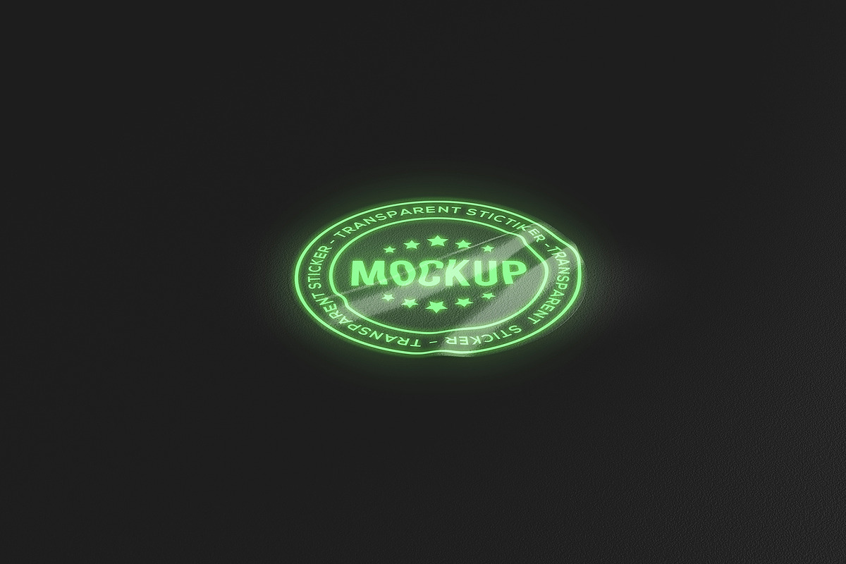 Fluorescent Stickers Mockup, an Advertising Mockup by Graphicboom (Photo 3 of 4)