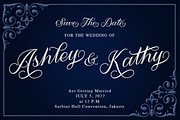 Meighan Script, a Script Font by Lettersams (Thumbnail 2 of 9)