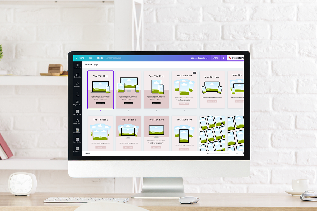 Pinterest Digital Mockups, a Social Media Template by Joanna Lane Designs (Photo 2 of 3)