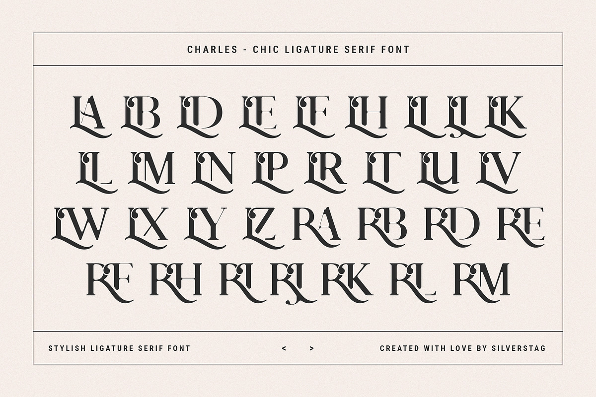 Charles - Chic Ligature Serif Font, a Serif Font by SilverStag Type Foundry (Photo 26 of 31)