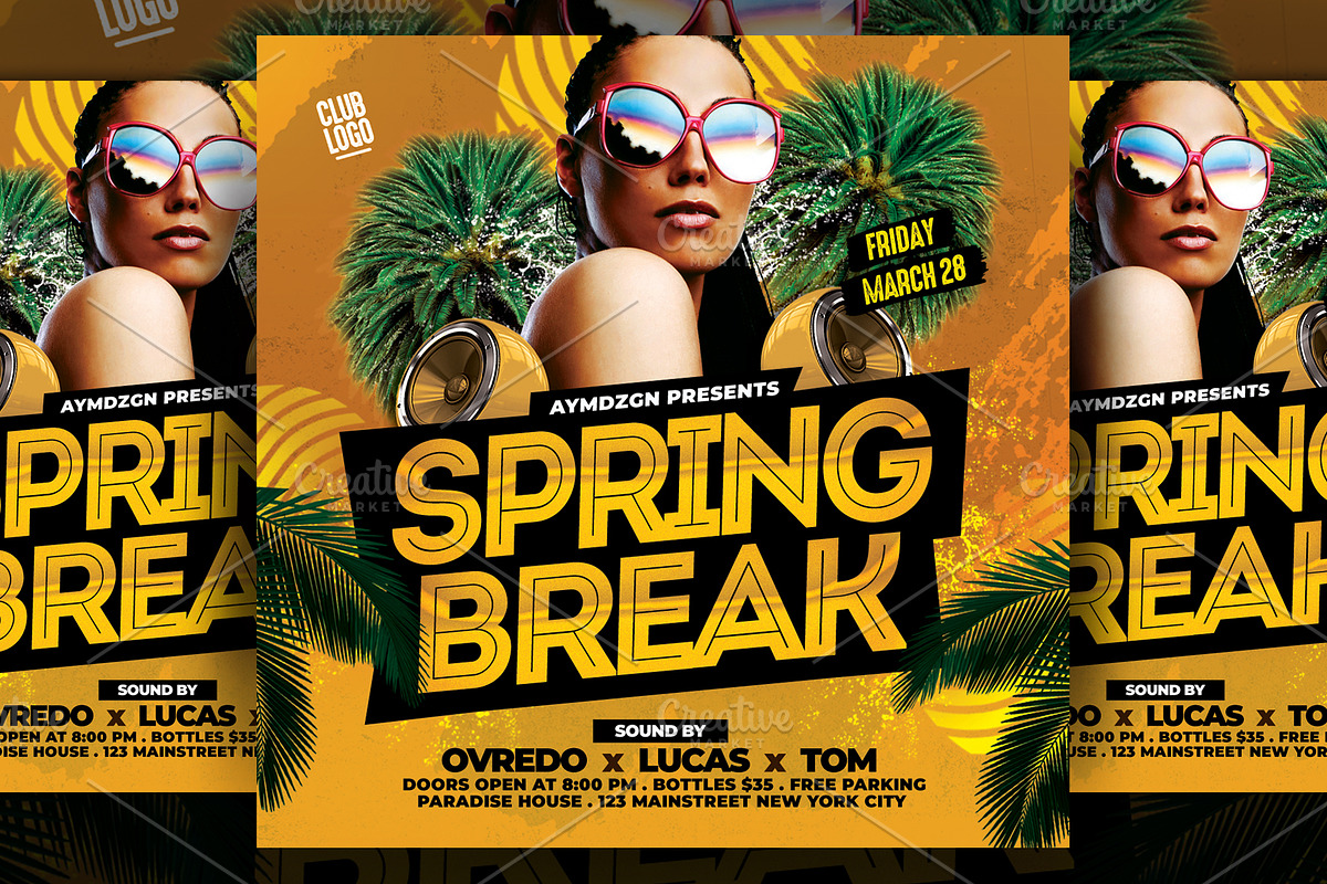 Spring Break Flyer, a Flyer Template by AyumaDesign (Photo 1 of 2)