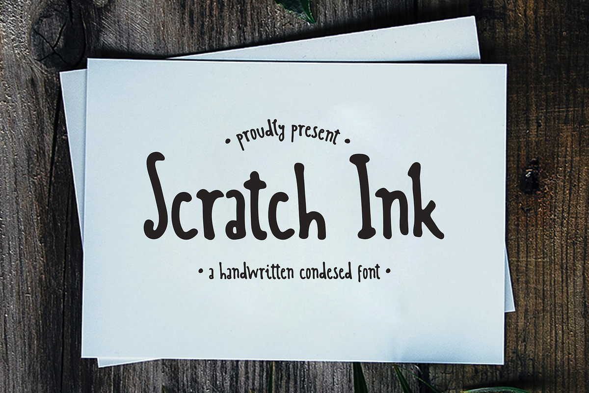 Scratch Ink - A Handwritten Condesed, a Font by Wellscript Studio (Photo 1 of 10)
