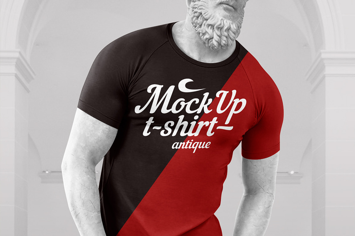 4 Mockups of T-shirt | Antique #2, a Shirt Mockup by Sergey Serebrennikov (Photo 3 of 9)