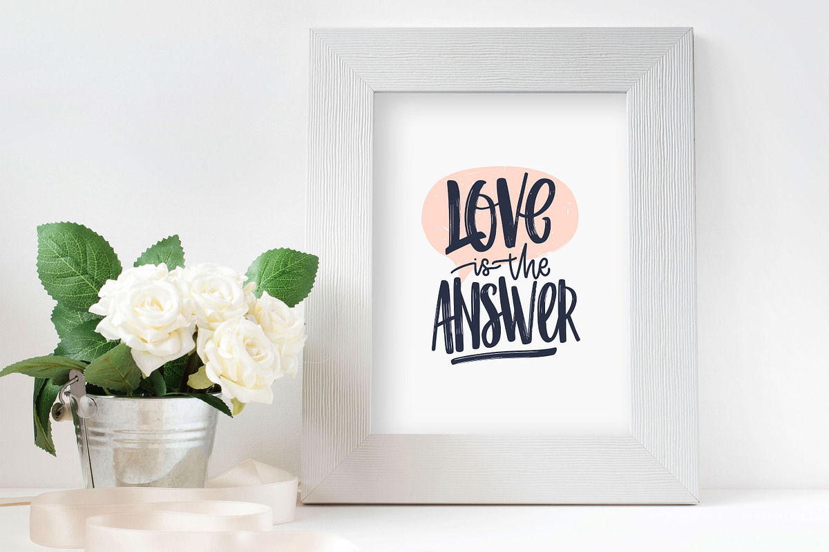 Handwritten love quotes set, a Decorative Illustration by Good Studio (Photo 5 of 9)