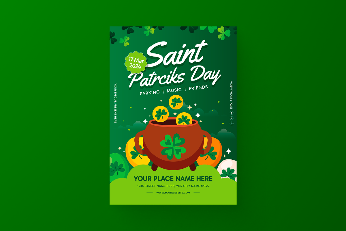 St Patrick’s Day Flyer, a Flyer Template by MMPixelCraft (Photo 2 of 6)