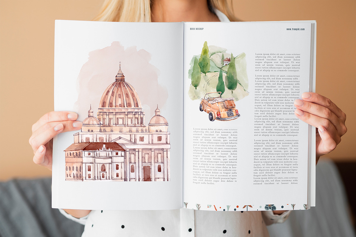 Travel to Italy. Watercolor Clipart, an Illustration by VerAna (Photo 9 of 11)