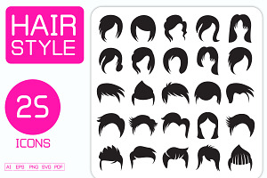 Hairstyle Illustrations Vector Set