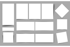 Paper shadows. Square shadow box, an Illustration by Frogella