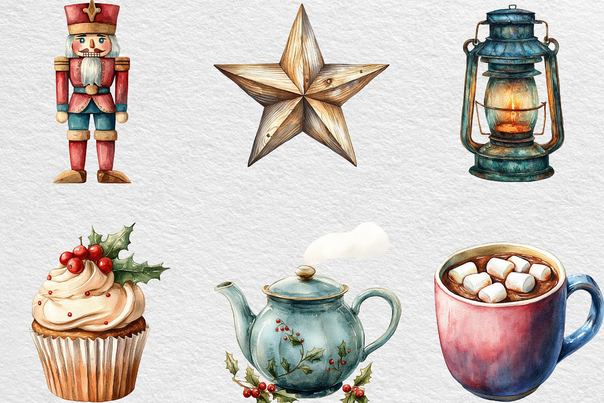 Cozy Christmas Vibes Clipart Bundle, an Illustration by Black Bird Studio (Photo 6 of 6)