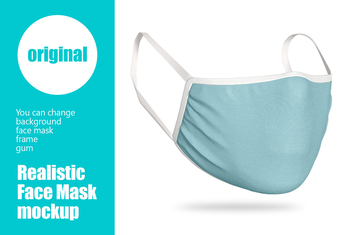Face mask mockup original, a Mask Mockup by Radmila (Photo 1 of 6)