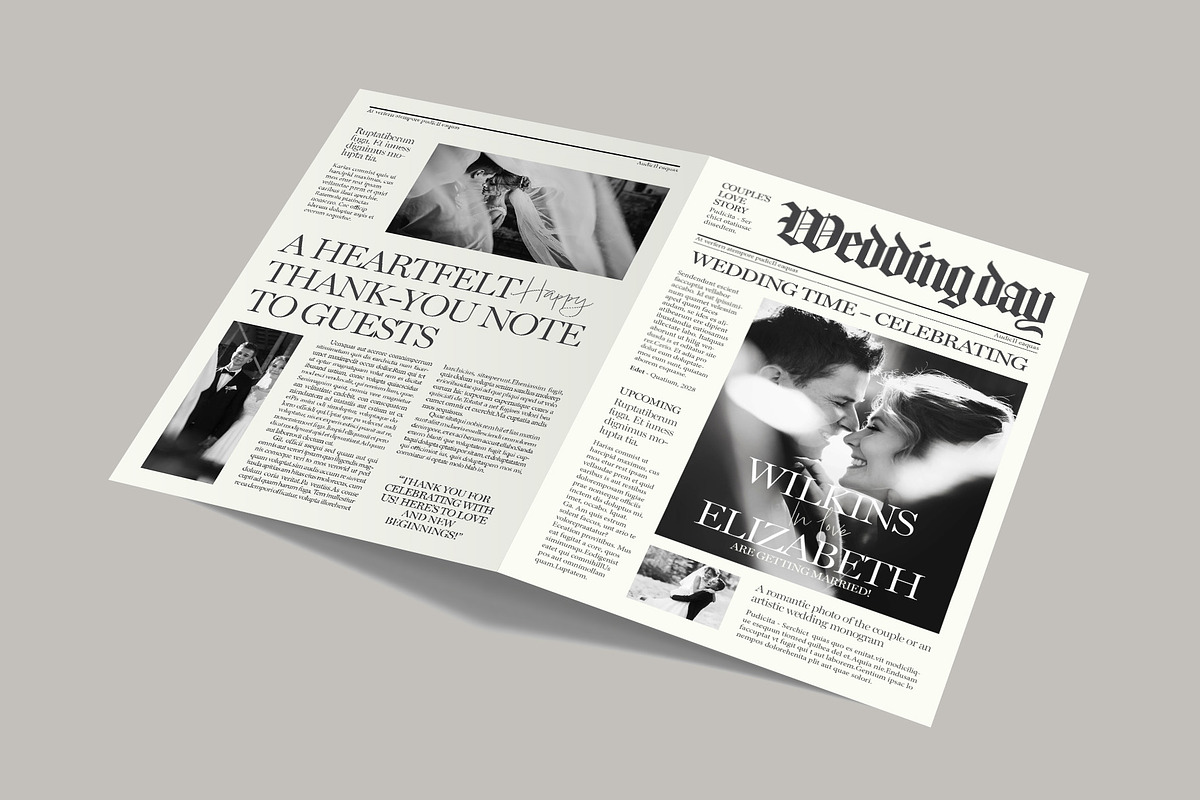 Wedding Newspaper Program, a Brochure Template by BrandPacks (Photo 4 of 5)