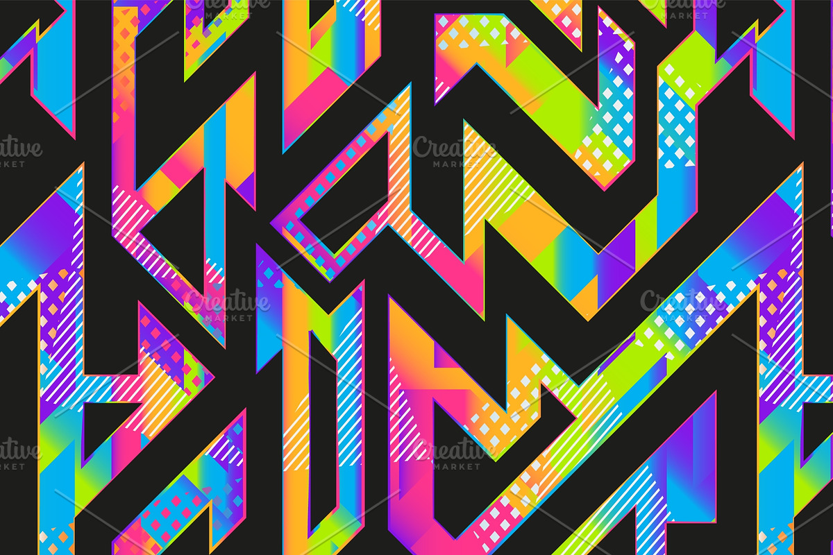 Rainbow. Seamless pattern pack., a Pattern Graphic by Gudiny (Photo 4 of 13)