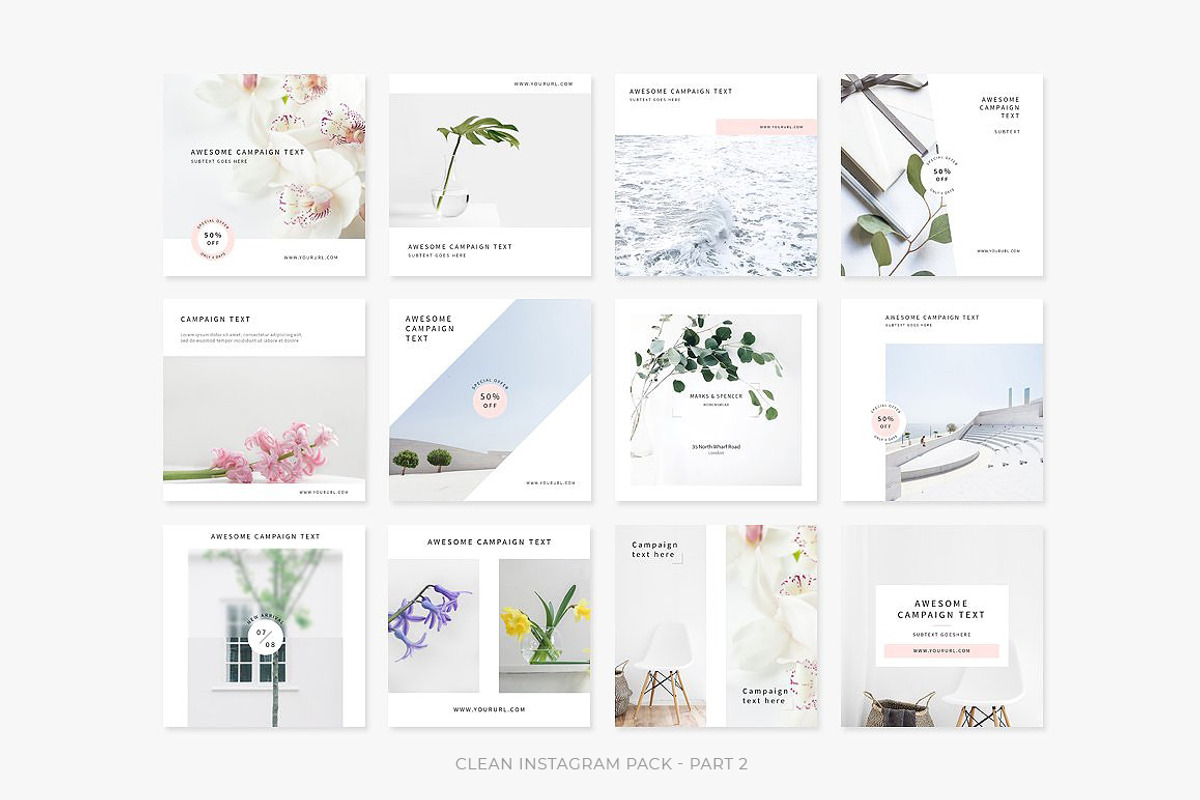 Clean Instagram Bundle, a Social Media Template by Swiss_cube (Photo 3 of 16)