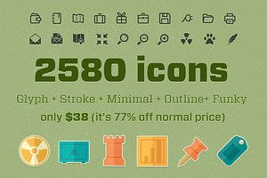 Flat Icon Bundle (2580+ icons)