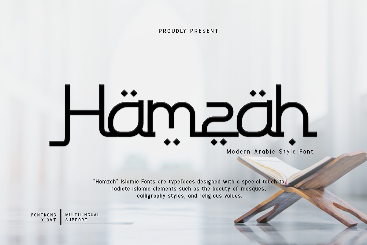 Hamzah - Sleek Modern Arabic Font, a Handwritten Font by overlaytemplates (Photo 1 of 5)