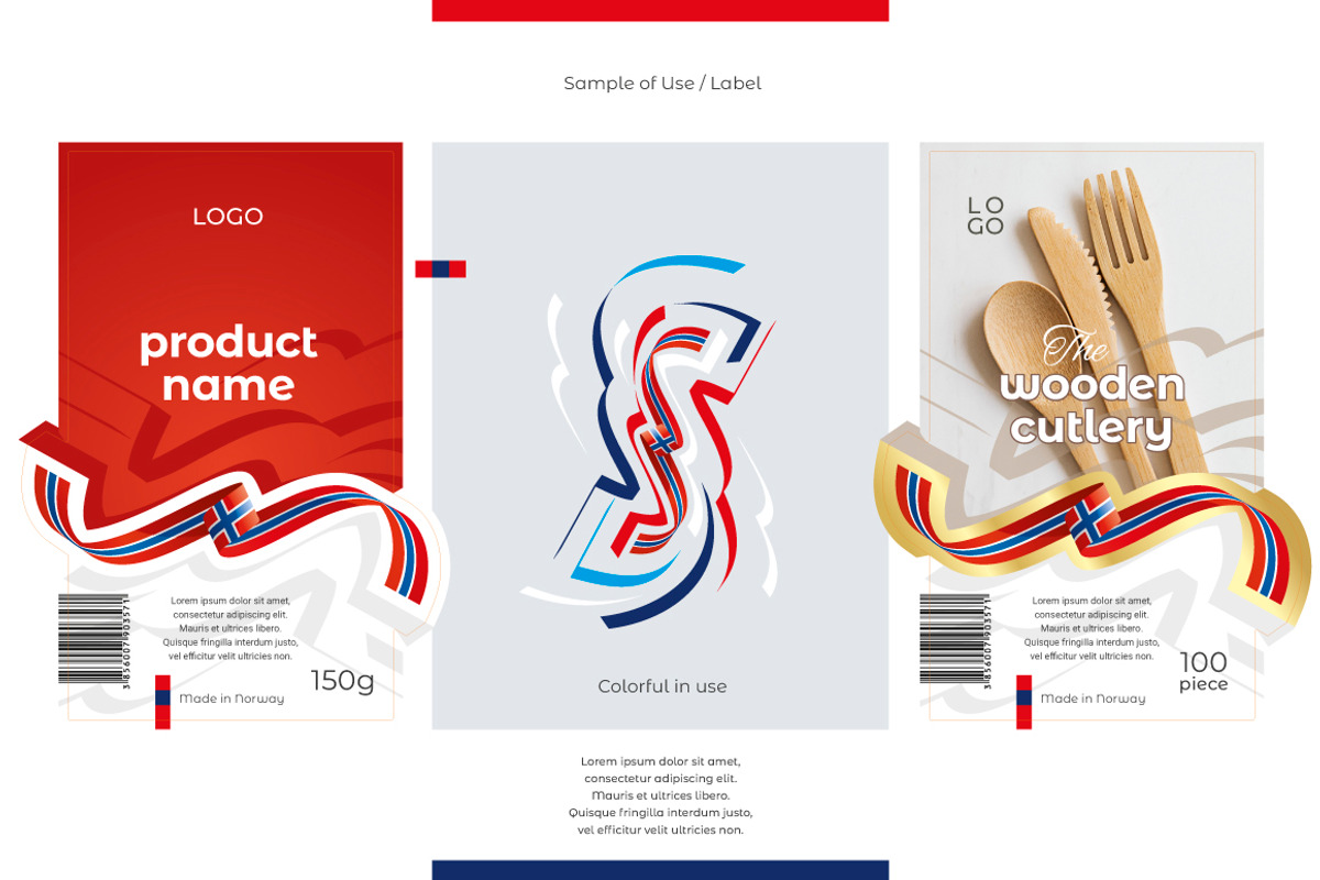 Norway flag ribbon vector, a Templates & Theme by Simbos (Photo 6 of 9)